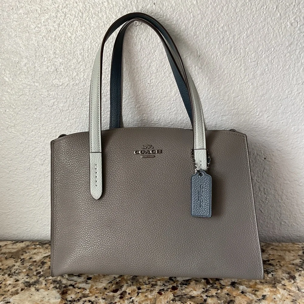 Coach Charlie Carryall 28 with Snakeskin Detail and Strap - Picture 1 of 14